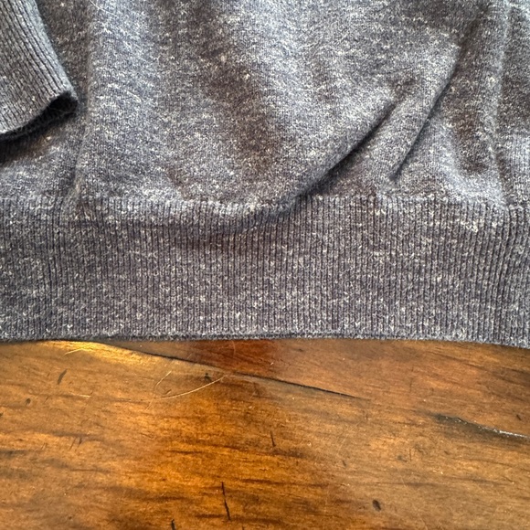 Men's Express Heathered Blue V-Neck Sweater- Size L - Picture 5 of 10